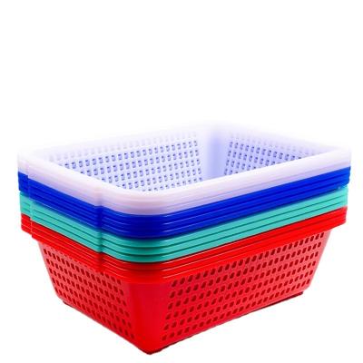 China Double Layer Fruit Vegetable Drying Storage Storage Washing Plastic Drain Basket for sale