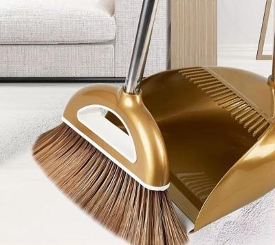 China Household Broom Dustpan Durable Plastic Cleaning Non-Stick Hair Sweeping Magic Broom for sale