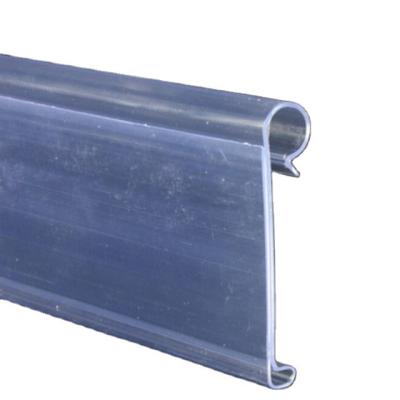 China Durable And Firm Plastic Extrusion Clear Shelf Label Holder Is Easy To Install And For Supermarket Shelf for sale