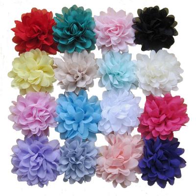 China CD001 Chiffon Garments Dress Corsage Bag Ornaments Wedding Party Decoration Chiffon Artificial Flower Head for sale