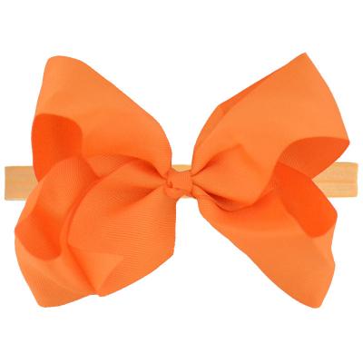 China Wholesale Nylon Bow Elastic Infant Hair Bands Hair Decoration Baby Headbands Bow Hair Band For Girls for sale