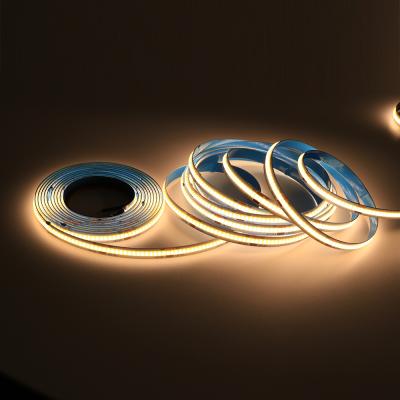 China Desktop New Design Cob Led Strip Light Fob Led Strip 24v Flexible Cob Led Strip Light for sale