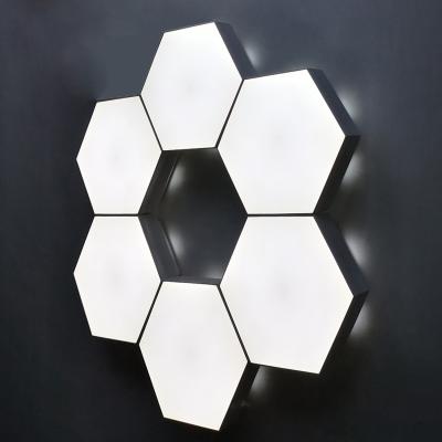 China 6PCS Quantum Honeycomb Color Modern Version Modular Wall Lamp Hexagonal Touch Lighting LED Night Light for sale