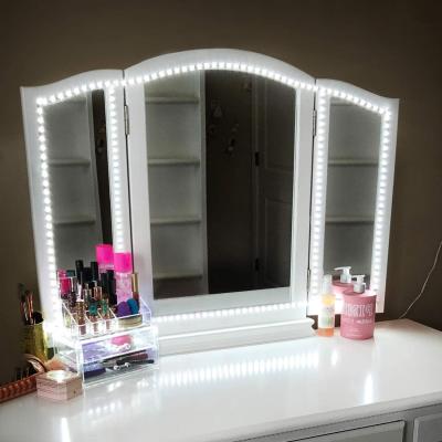 China Mirror Led Vanity Mirror Lights Kit 13ft/4M LED Strip Lights Prepare Vanity Mirror Light With Dimmer Power Supply Mirror Not Included for sale