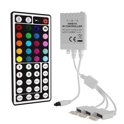 China Accessories LED Lights Remote With Controller, 44 Key IR Remote Control Replacement For RGB Led Strip Lights (1 To 3 Controller) for sale