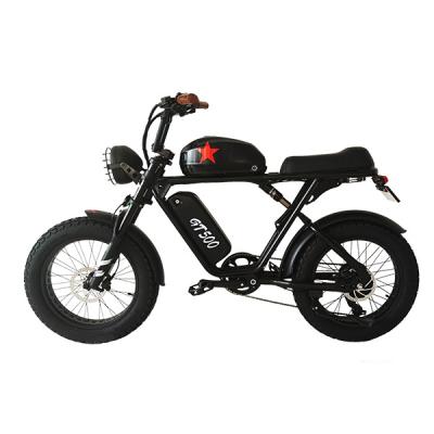 China Cross Country Aluminum Alloy Snow Assisted Retro Wide Tire Mountain Electric Bicycle for sale