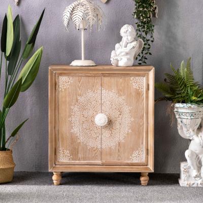 China Vintage Rustic Home Living Room Furniture Antique Farmhouse Storage Cabinet Classic Wood Cabinet for sale