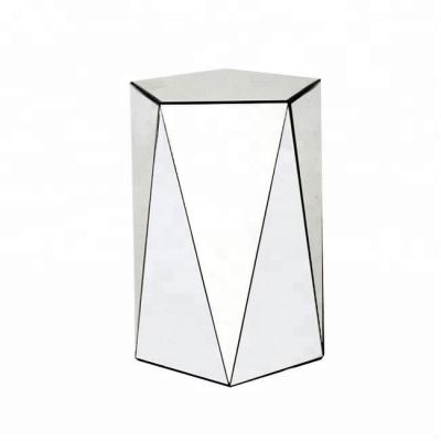 China Coffee Table Amazon Best Seller Mirrored Furniture Wholesale Table Side Stand Tall Mirrored Pedestal zu verkaufen