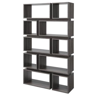 China PANEL Divided Storage Book Shelving Contemporary Wooden Bookcase Shelf for sale