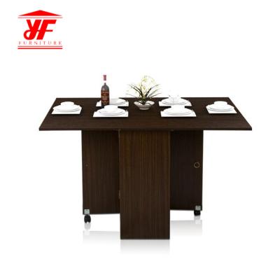 China Space Saving Newest Design PANEL Wood Dining Table Dining Furniture Made In China for sale