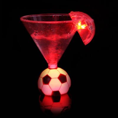 China Multi-Color LED Martini Football Cup For Le Grand Large Hotel, KTV, Leisure Bar, Coffee Shop, Tea House for sale