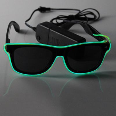 China Multi-Color Half Frame EL Sunglasses Light Up Glow Sunglasses For Concerts, Party, Night Clubs for sale