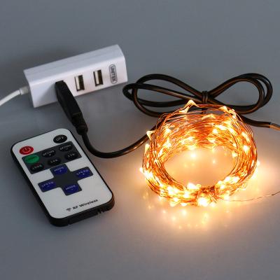 China 10m 100 LED  Multi-Color Mini USB Remote Control String Lights For Christmas, Party, Festival Decoraction for sale