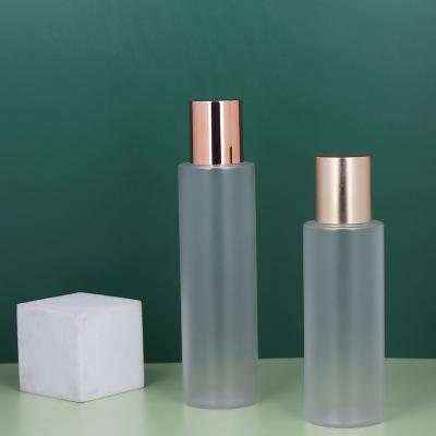 China Luxury Plastic Clear Toner Frosted Bottle Cosmetic Bottle Supplies Transparent Screw Cap Lotion Container Packaging Bottle for sale