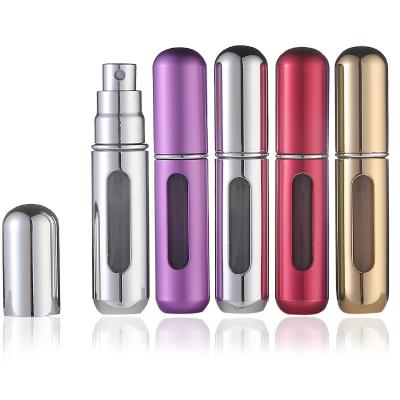 China High Qiality 5Ml Portable Glass Tube Mini Pocket Refillable Perfume Spray Bottles Custom Empty Travel Cosmetic Containers Spray Bottle for sale