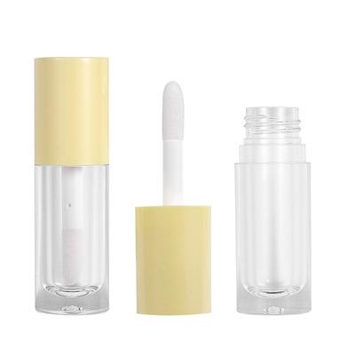 China 2022 Anti-corrosion Empty Lip Gloss Tubes Packaging Custom Plastic Container Small Logo Lip Gloss Tube Yellow Pipe Lip Gloss Tube for sale