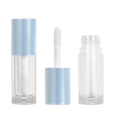 China Anti-Corrosion Personalized Kid Lip Gloss Tubes Package Lip Gloss Container With Wand Brush Clear Plastic Blue Lip Gloss Tubes for sale