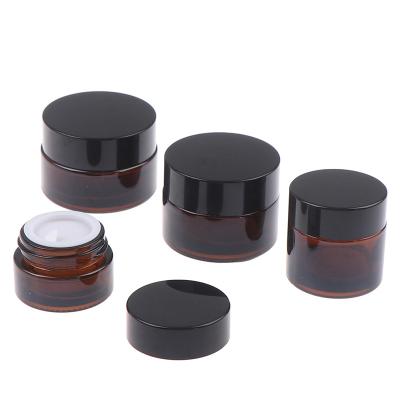 China Small Cosmetic Wholesale Cheap Glass Jars Cosmetic Glass Jar 5Ml 10Ml 30Ml Luxury Transparent Skin Care Containers For Cream for sale