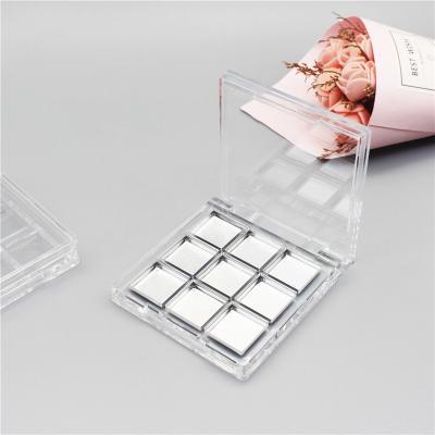 China Recycled Materials Adjust 9 Transparent Palace Case Eyeshadow Pack Material 9 Color Eyeshadow Palette Plastic Packaging Box for sale