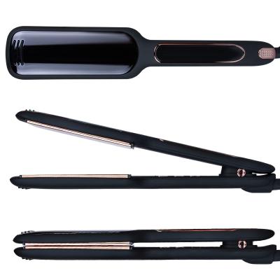 China 3 Inch Titanium Hair Straightener Infrared Flat Iron Hotel Hair Magic Wide Hair Straightener for sale