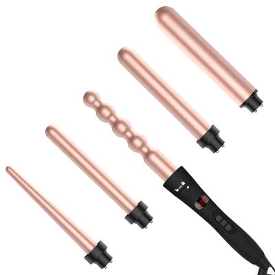 China Variable Professional Hair Curler 5 in1 Interchangeable Professional Hair Curling Wand Set Private Label Curling Wand for sale