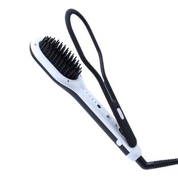 China Highest standard electric straightening iron comb flat hair brush hot cestom comb wholesale for sale