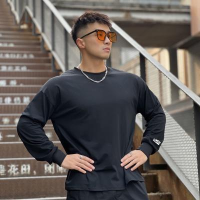 China Custom Anti-Pilling Fitness Men Workout Clothes Long Sleeve Sports T-shirt Mens Gym Running Top Clothes for sale