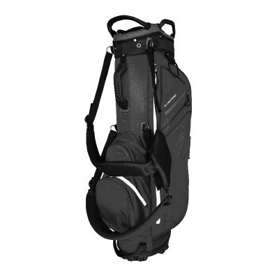 China 7 Nylon Logo Lite Black and Gray Nylon Golf Stand Bag Top Dividers Custom Made for sale