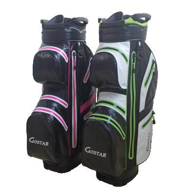 China Durable And Super Lightweight 100% Waterproof Nylon Golf Cart Bag With 14 Dividers for sale