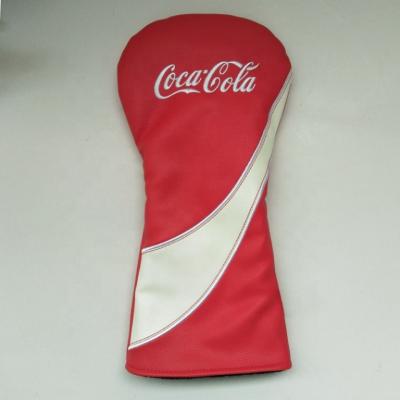 China COCA-COLA Durable Custom Premium PU Leather Fashion and Golf Wood Head Covers for sale