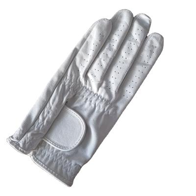 China Indonesia Cabretta Soft White Soft Polychrome Leather Golf Glove for sale