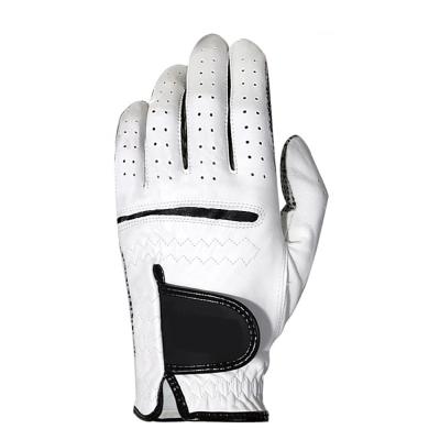 China Mens Mens Cabretta Leather Anti-Slip Golf Gloves With Silicon Palm for sale