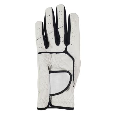 China Mens Soft Microfiber Korean White All Weather Golf Glove With Reinforce Padded On Palm For Right Handed for sale