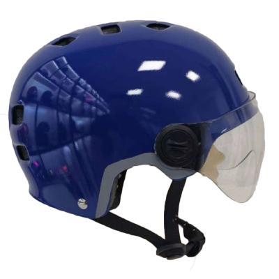 China Strong Safety Unisex Adjustable Bike Helmets With Sun Visor Electric Scooter Helmet In Four-season Used for sale