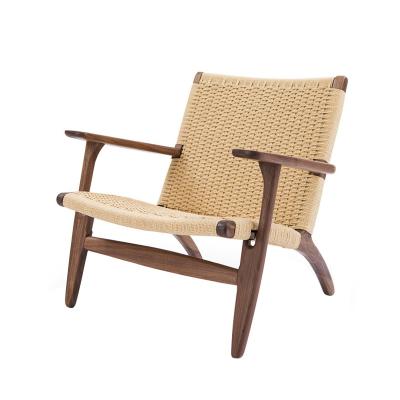 China Contemporary Ash Pallet Wood Chair Furniture Wood Frame With Seat Wood Frame Armchair Rope Woven Leisure Rocking Chair for sale