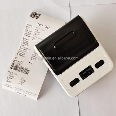 China White 80Mm 3 Inch Portable Mobile Thermal Receipt Printer With Light Display Cheap Factory for sale