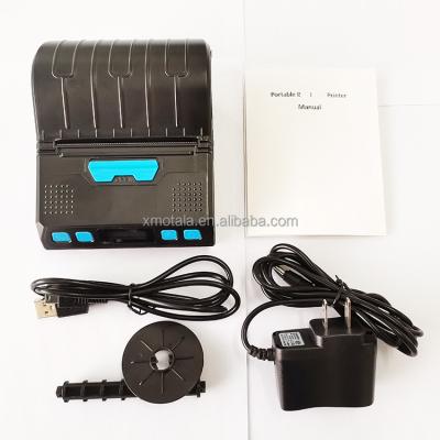 China Black Thermal Label Printer Compatible With Ios And Android 3 Inch 2 In 1 Sticker And Receipt Printer for sale