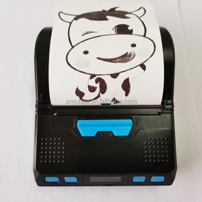 China Black 80Mm Thermal Printer Compatible 3 Inch BT Label OR Receipt Copy From Phone And Computer for sale