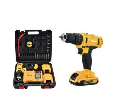 China 12V Lithium Rechargeable Electric Cordless Hammer Drill Set in Yellow Color JL12V-3 for sale