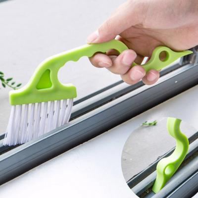 China Viable Multi-functional Plastic Creative Door Window Groove Cleaning Brush Groove Brush Kitchen Cleaning Brush for sale