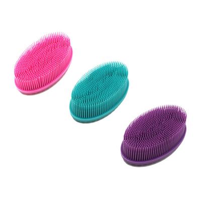 China Sustainable Silicone Sponge Bath Body Brush, Bath Scrub With Soft Massage Scrubber Brush For Kids Shower Scrubber Cleaning Brush for sale