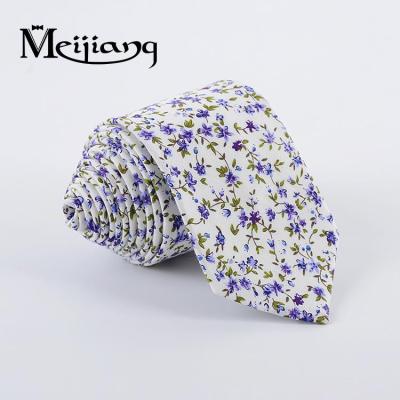 China FOR MEN'S CLOTHING China Manufacturer Colorful Printing Cotton White Necktie for sale