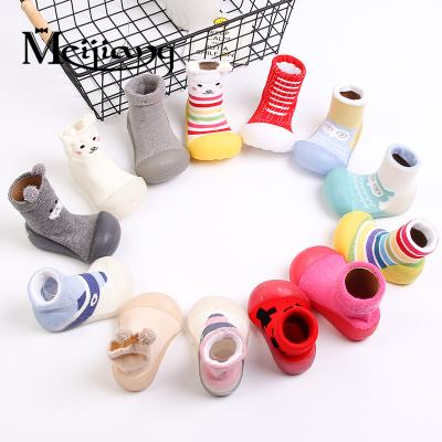 China Wholesale custom sustainable cute funny 100% cotton lovely soft touch knit anti-slip floor baby socks for sale