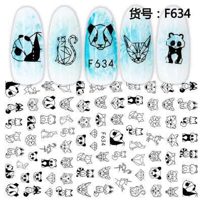 China F634-F643 Nail Art Decoration 3D Stickers Cartoon Sticker Manicure Wraps Nail Art Decorations Decals for sale