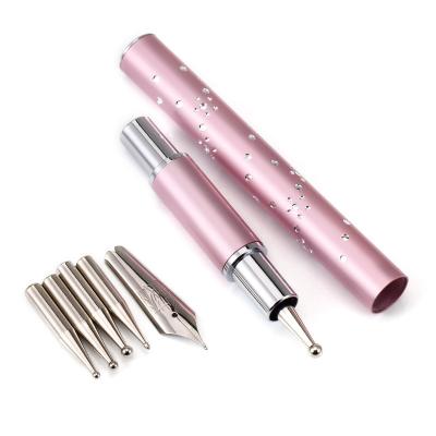 China 5 Drill Dotting Line Pen Nail Art Drawing Liner Sweep Ultra-thin Painting Line Pen Rhinestone Nail Tool for sale