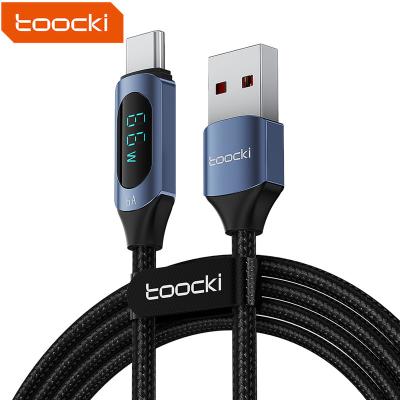 China 66W Fast Charging High Speed ​​Cable Hot Selling Blue 66W Cables Usb Tipo C Type Usb Cable Fast Charging Led Display 6a Usb C Cable for sale