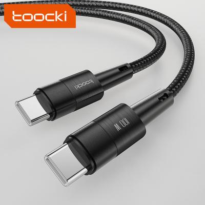 China Toocki PD Cable 5a 100w Fast Charging Cable 66W USB C Fast Charging High Speed ​​Type To USB C Cable 100w Led Display Indicator Cable for sale