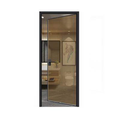 China JIUYIXING Bathroom Aluminum Door Cheap Good Quality Waterproof Clear Space Black Tempered Glass Color Price for sale