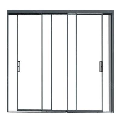 China Hot Sale Modern Style Narrow Frame Sound Insulation JIUYIXING Sound-proof Aluminum Alloy Slip Resistant Glass Balcony Door for sale