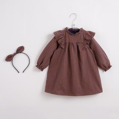 China 212728 Spring Autumn Girls Cotton Dress French Plaid Elegant Cute Dress From Marc&janie LUFU Viable French Series Small for sale